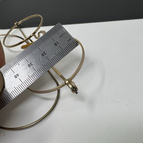 AMERICAN OPTICAL SQUIRE Eyeglasses Vintage Small circular perfectly round Lenon - Picture 10 of 10